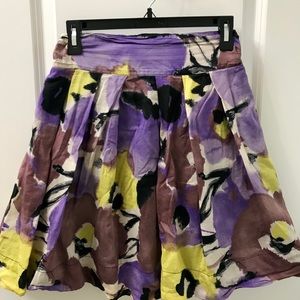 Purple The Limited floral skirt